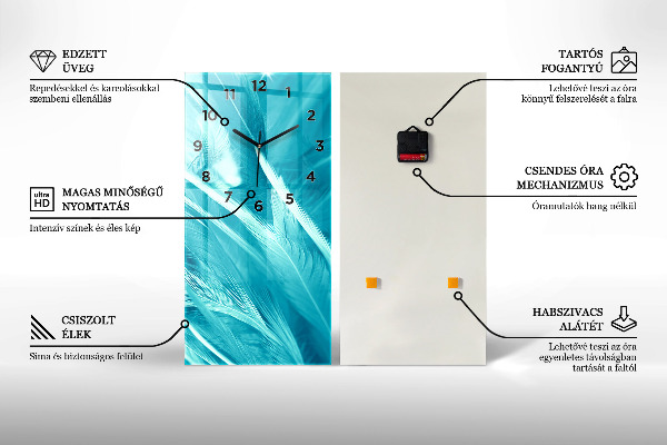 Vertikálne hodiny Loď a západ slnka