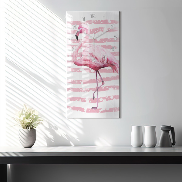 Vertikálne hodiny Grafika Flamingo