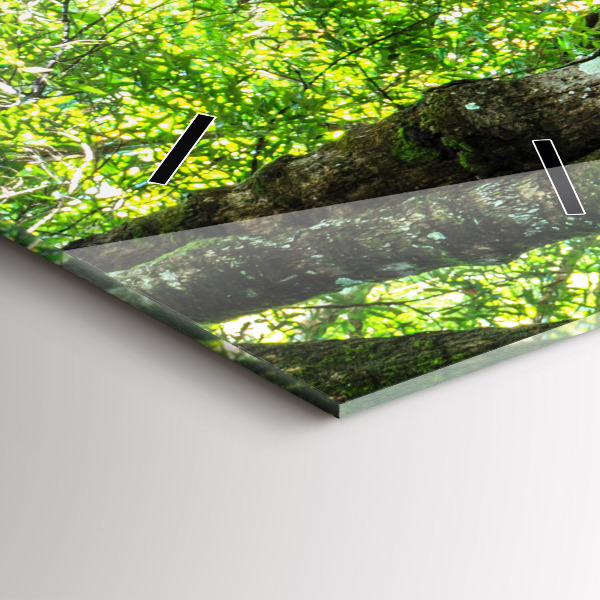 Vertikálne hodiny Vodopád v lese