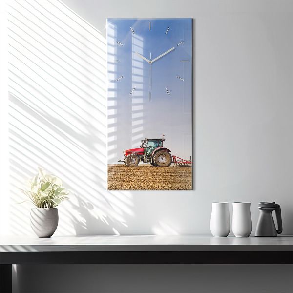 Vertikálne hodiny Farmár v traktore