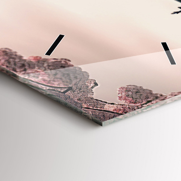 Vertikálne hodiny Veža a kvety v Ázii