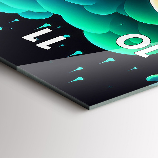 Vertikálne hodiny Neónové huby