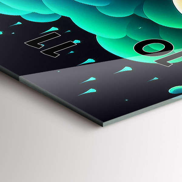 Vertikálne hodiny Neónové huby