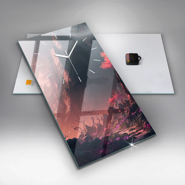 Vertikálne hodiny Čarovný les a hory