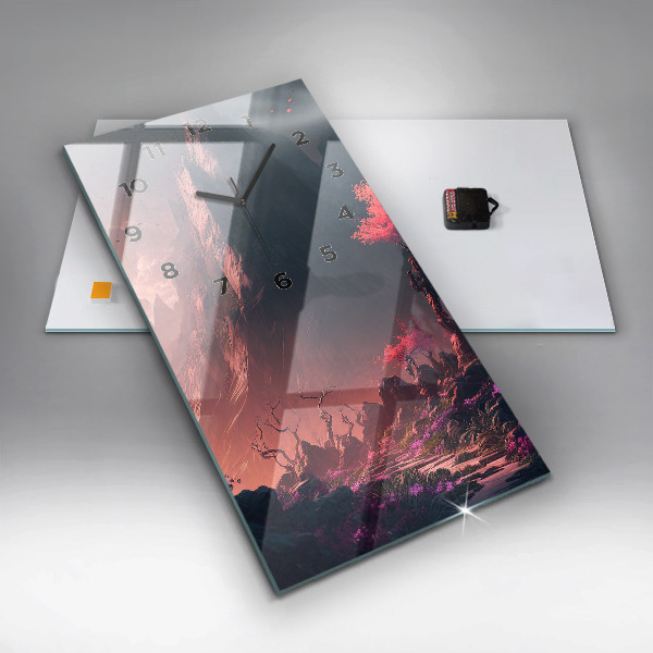 Vertikálne hodiny Čarovný les a hory