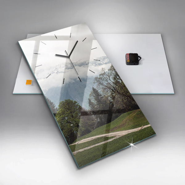 Vertikálne hodiny Výhľad na hory