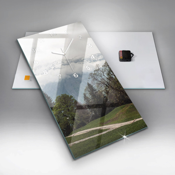 Vertikálne hodiny Výhľad na hory