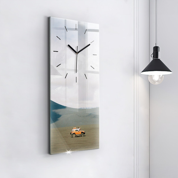 Vertikálne hodiny Vozidlo v Kamčatskej púšti