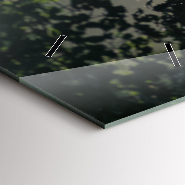 Vertikálne hodiny Lesná cesta a pruhy slnečného svetla