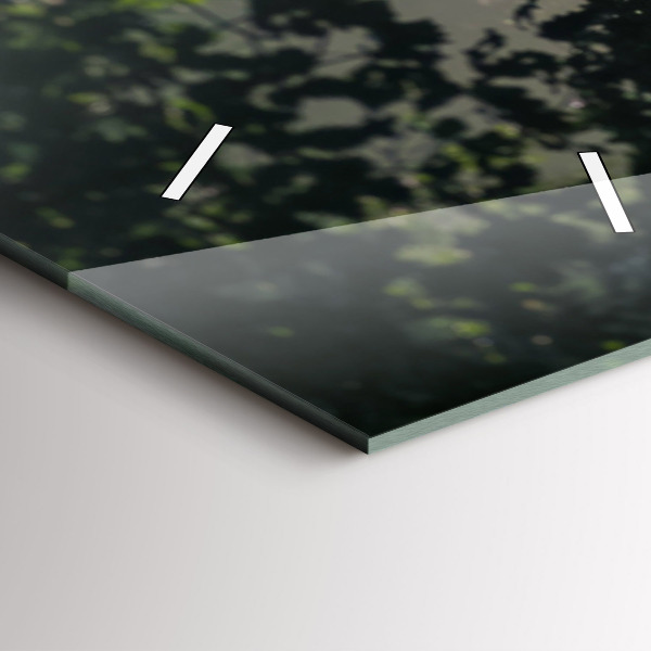 Vertikálne hodiny Lesná cesta a pruhy slnečného svetla