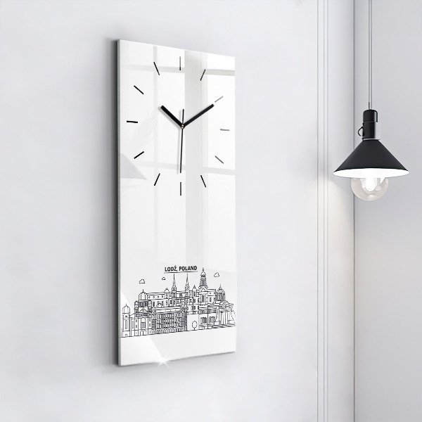 Vertikálne hodiny Panoráma architektúry Lodže