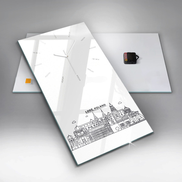 Vertikálne hodiny Panoráma architektúry Lodže