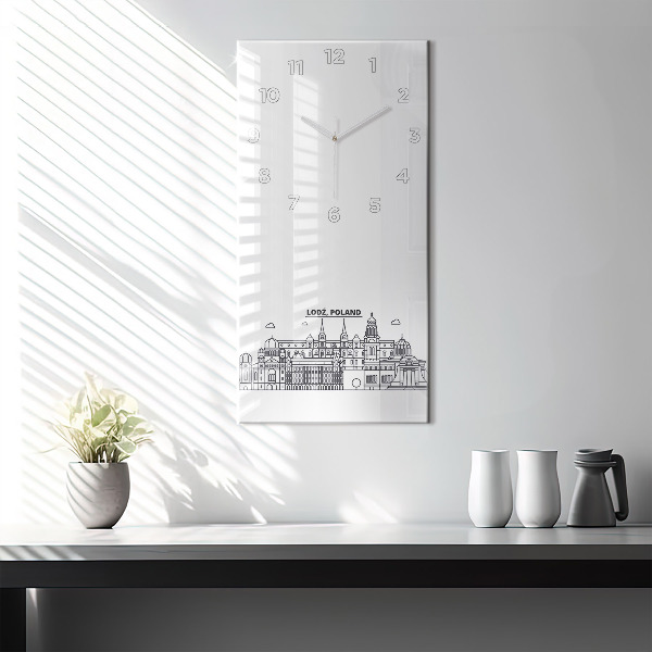Vertikálne hodiny Panoráma architektúry Lodže