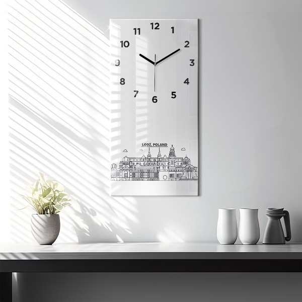 Vertikálne hodiny Panoráma architektúry Lodže