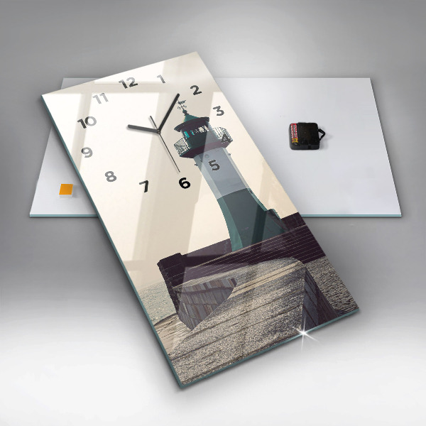 Vertikálne hodiny Maják a more