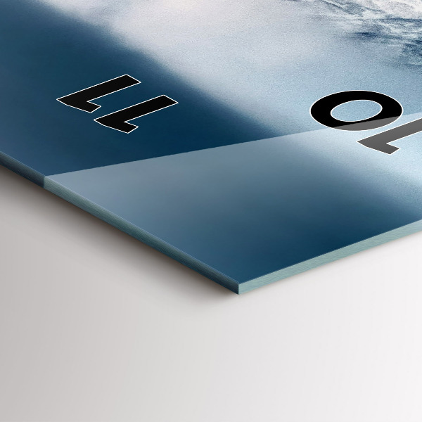 Vertikálne hodiny Zimná krajina Tatier