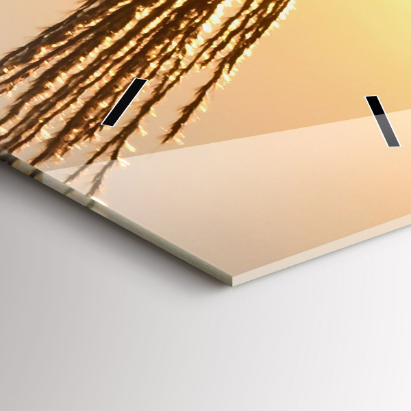 Vertikálne hodiny Pšenica na zlatom slnku