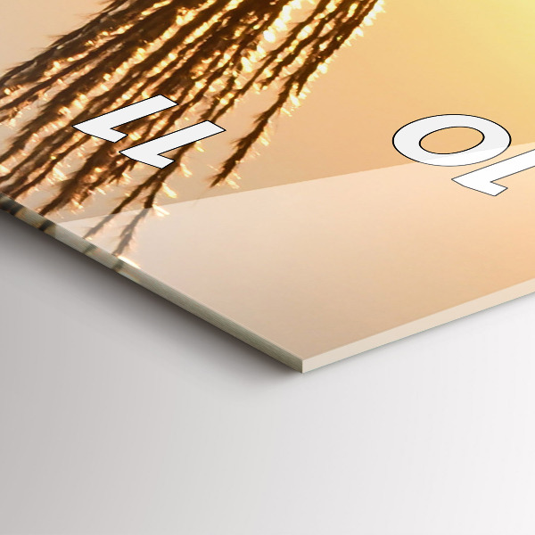 Vertikálne hodiny Pšenica na zlatom slnku