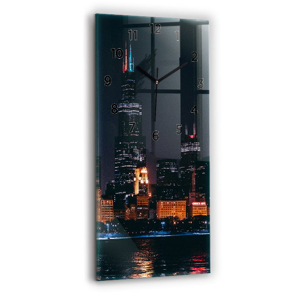 Vertikálne hodiny Panoráma mesta Chicago