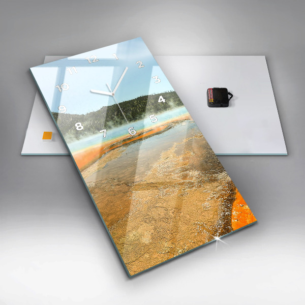 Vertikálne hodiny Jazero s horami