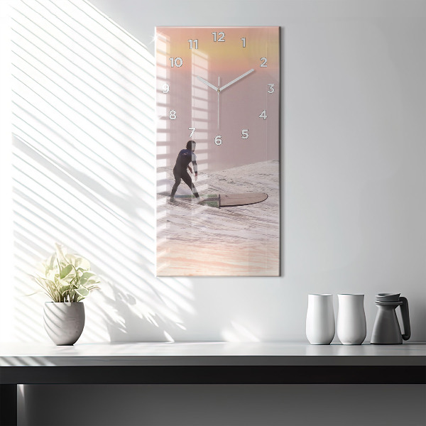 Vertikálne hodiny Surfer na Havaji