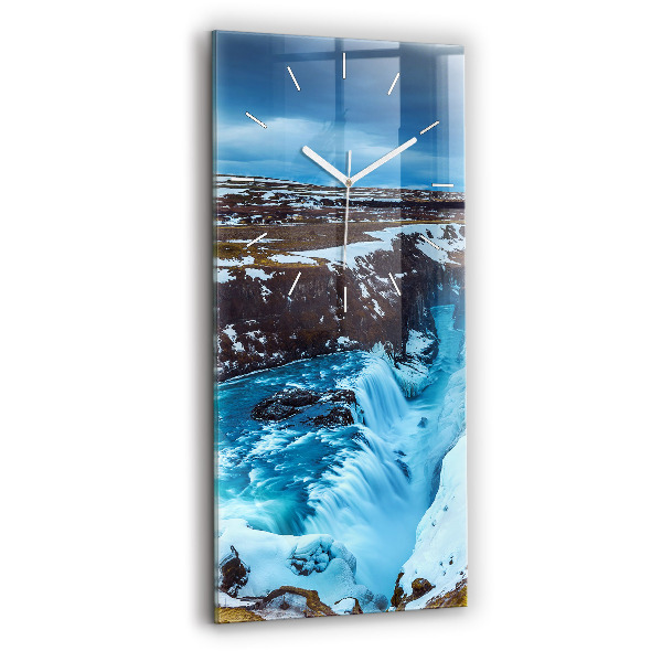 Vertikálne hodiny Vodopád Gullfoss na Islande