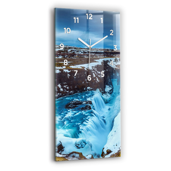 Vertikálne hodiny Vodopád Gullfoss na Islande