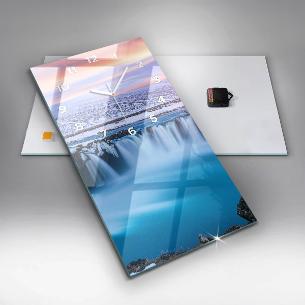 Vertikálne hodiny Vodopád Godafoss Island