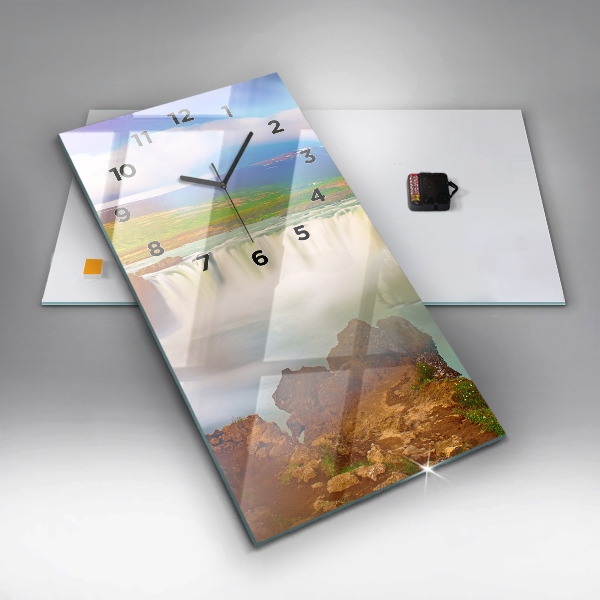 Vertikálne hodiny Godafoss na Islande