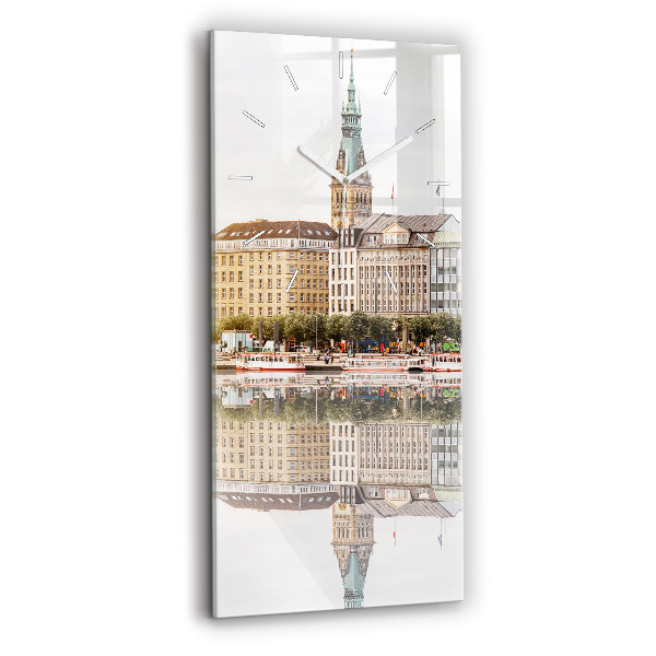 Vertikálne hodiny Rieka Hamburg Nemecko