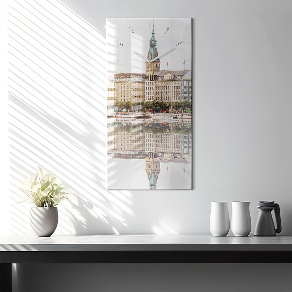 Vertikálne hodiny Rieka Hamburg Nemecko