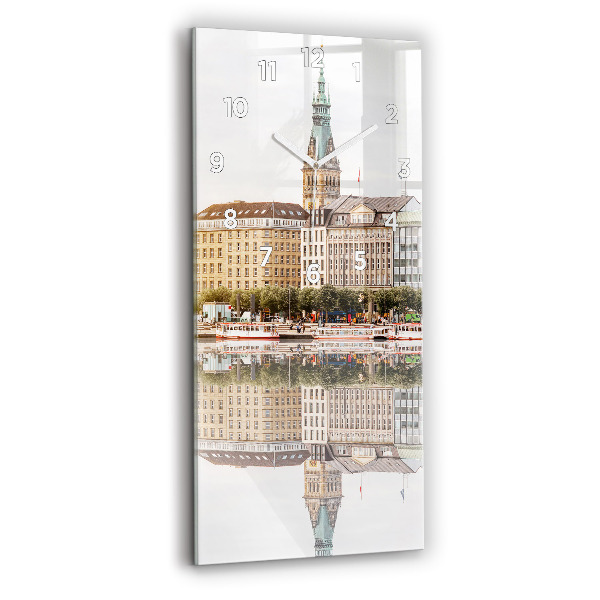 Vertikálne hodiny Rieka Hamburg Nemecko