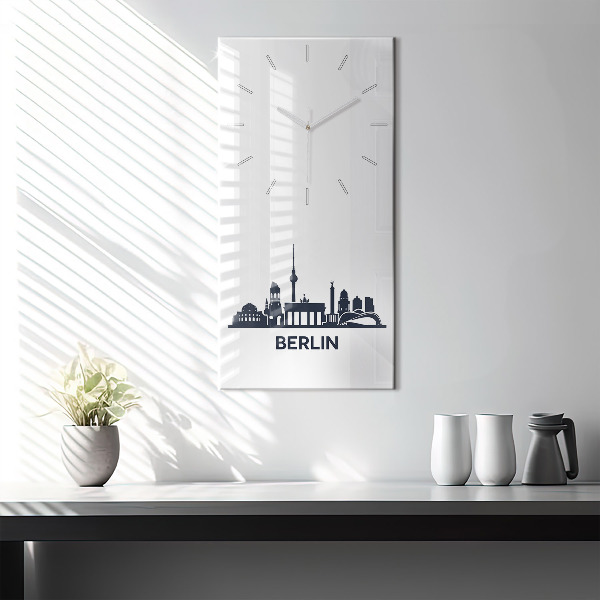 Vertikálne hodiny Ilustrácie mesta Berlín