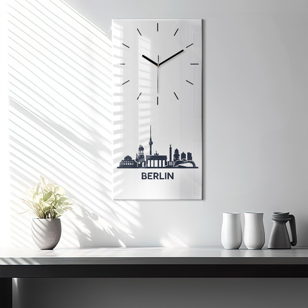 Vertikálne hodiny Ilustrácie mesta Berlín