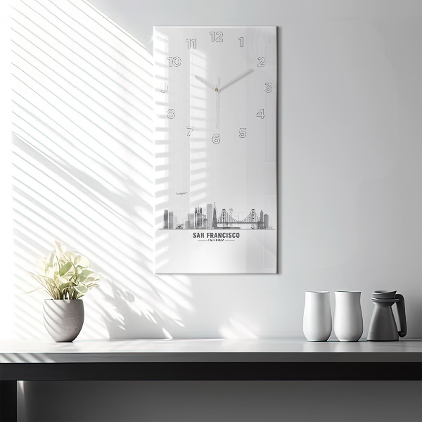 Vertikálne hodiny Panoráma San Francisca