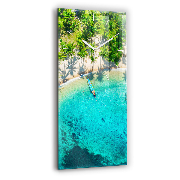 Vertikálne hodiny Tropická pláž Koh Tao