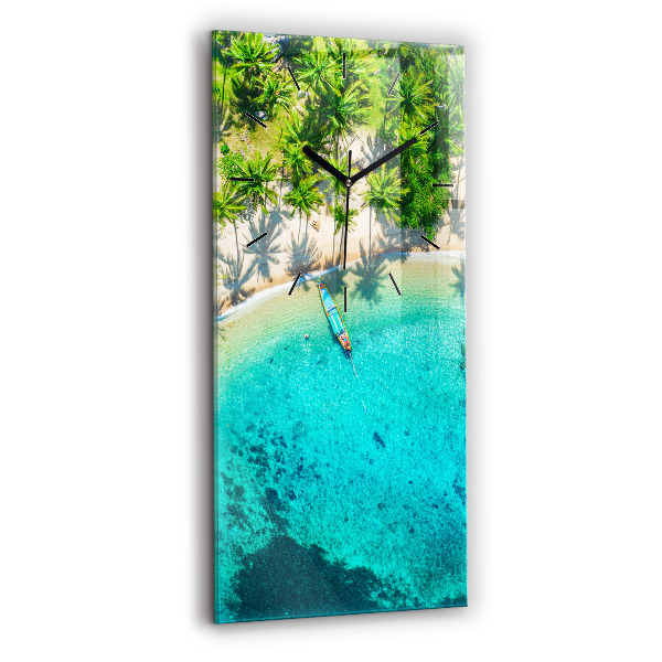 Vertikálne hodiny Tropická pláž Koh Tao