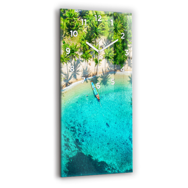Vertikálne hodiny Tropická pláž Koh Tao