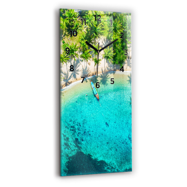 Vertikálne hodiny Tropická pláž Koh Tao