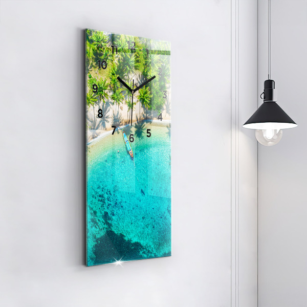 Vertikálne hodiny Tropická pláž Koh Tao
