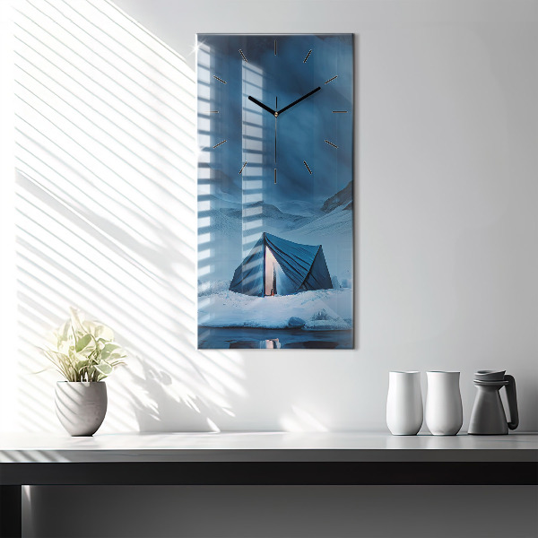 Vertikálne hodiny Stan v horách na Islande