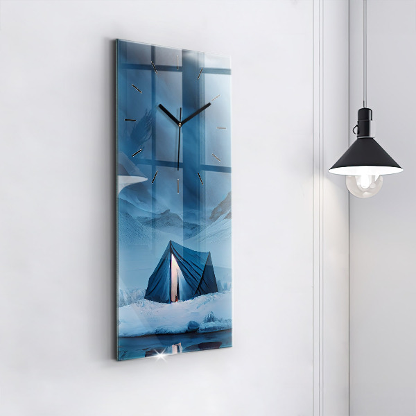 Vertikálne hodiny Stan v horách na Islande