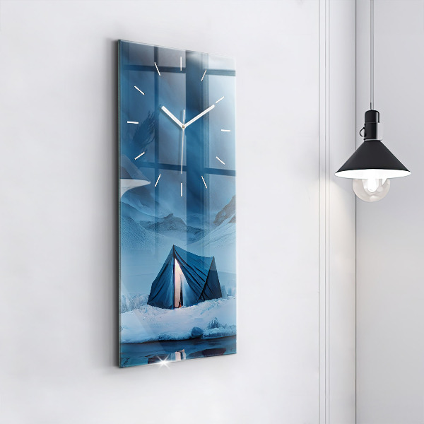 Vertikálne hodiny Stan v horách na Islande