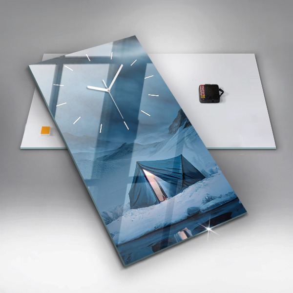 Vertikálne hodiny Stan v horách na Islande