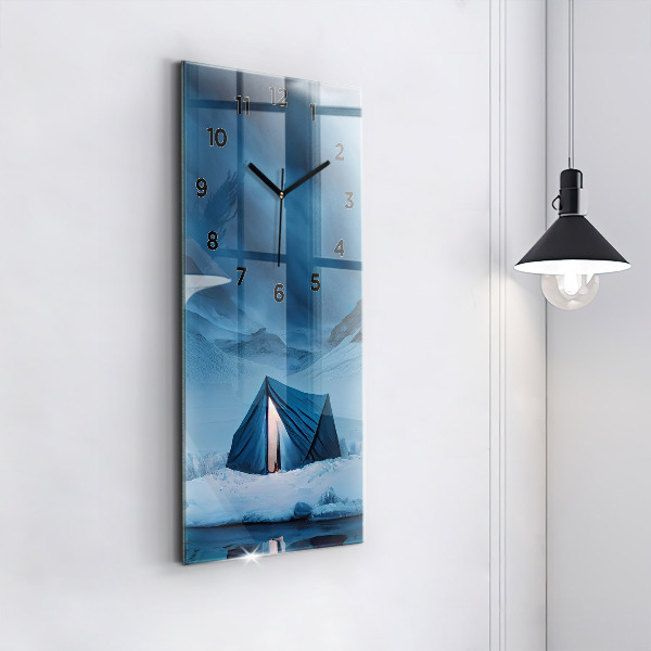 Vertikálne hodiny Stan v horách na Islande