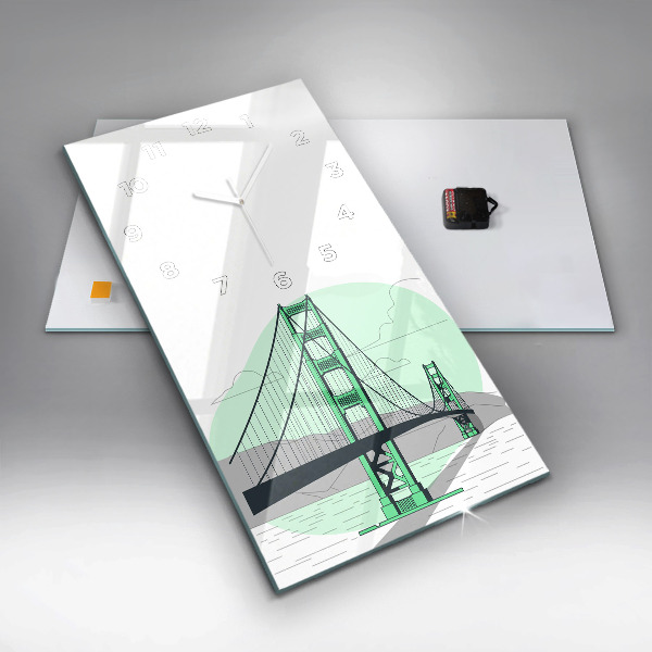 Vertikálne hodiny Zelený most