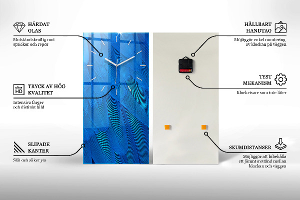 Vertikálne hodiny Ozdobný vzor a zlatá