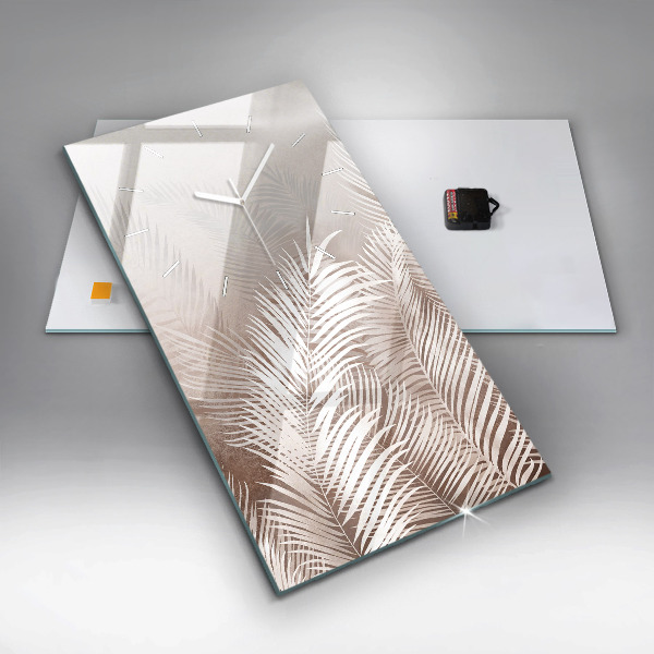 Vertikálne hodiny Tropické boho listy