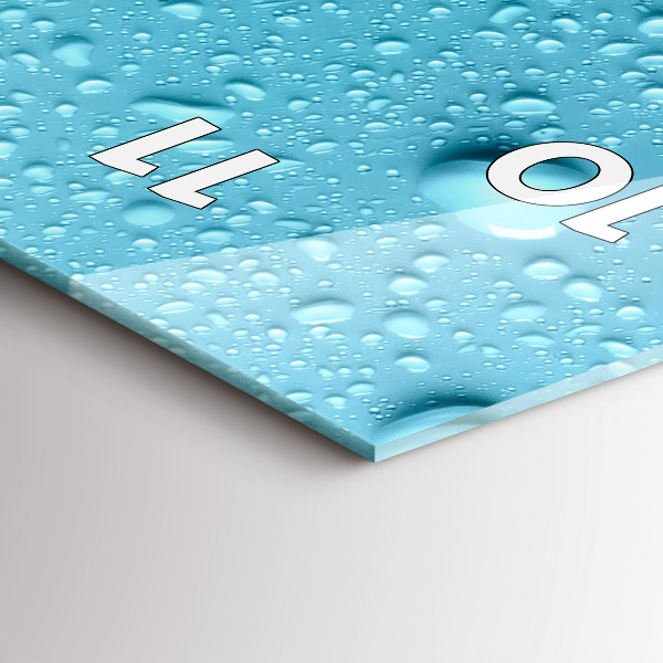 Vertikálne hodiny Kvapky vody na skle