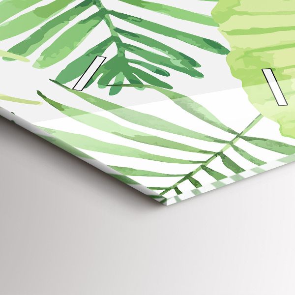 Vertikálne hodiny Zelené listy